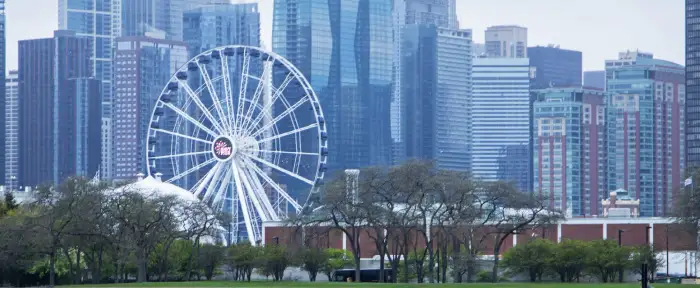 Centennial Wheel — Chicago attraction near the water taxi dock